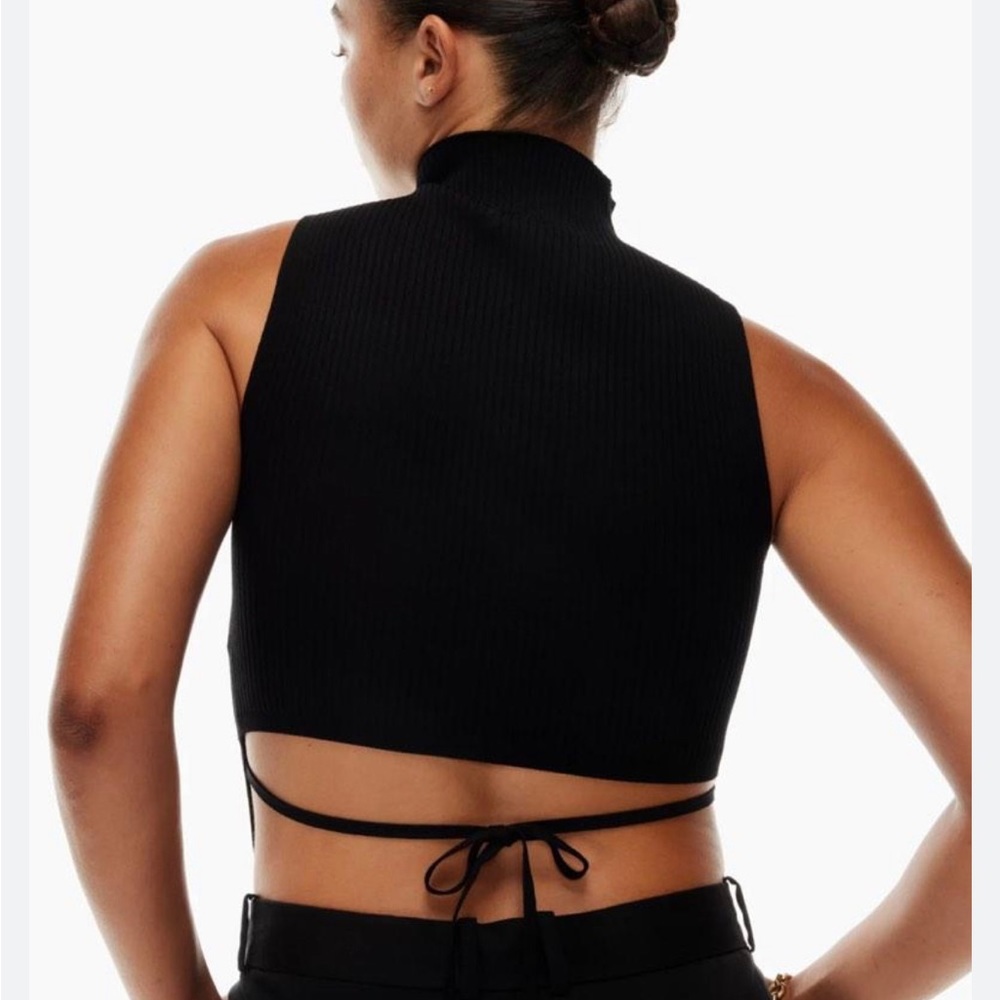 Aritzia sculpt high neck tie back